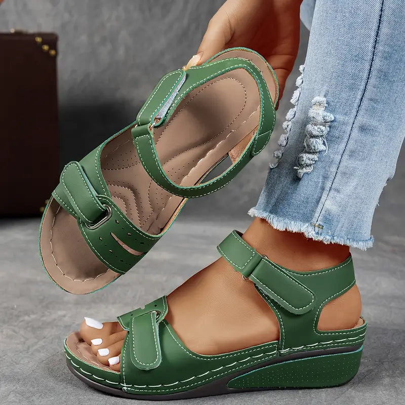 ELLA Sandalias de cuña – Soporte y comodidad para sus pies – Diseño ortopédico premium 2025