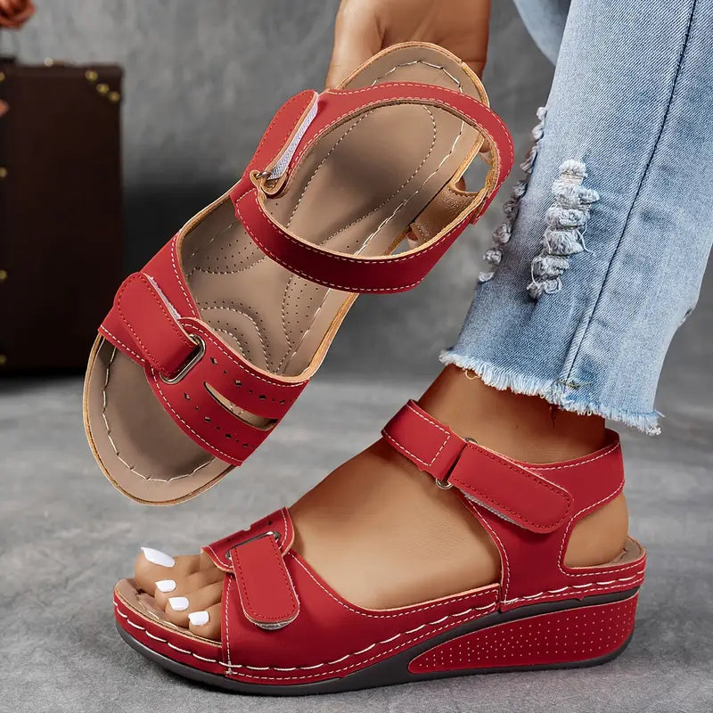 ELLA Sandalias de cuña – Soporte y comodidad para sus pies – Diseño ortopédico premium 2025