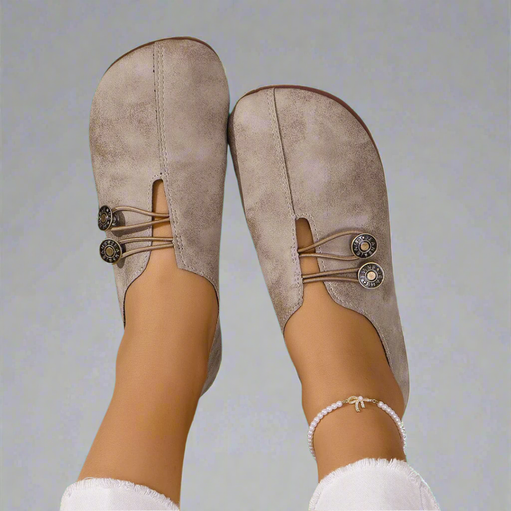 Elicia - Mocasines de ante de cabra premium